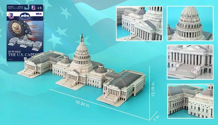 US Capitol Building - 132pc 3D Jigsaw Puzzle by Daron