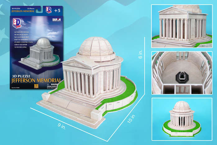 Jefferson Memorial - 35pc 3D Jigsaw Puzzle by Daron