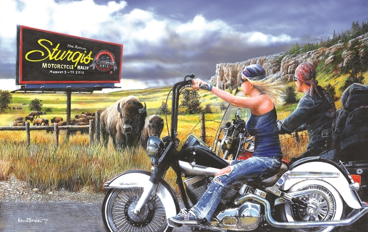 Heading for Sturgis - 550pc Jigsaw Puzzle by SunsOut