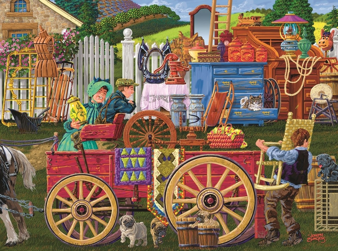 Vintage Yard Sale - 1000pc Jigsaw Puzzle By Sunsout  			  					NEW
