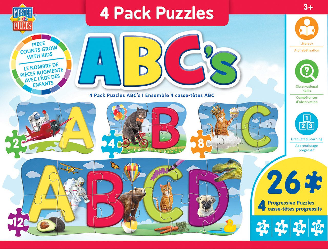 ABCs 4-Pack - Educational Jigsaw Puzzle by Masterpieces - image 1