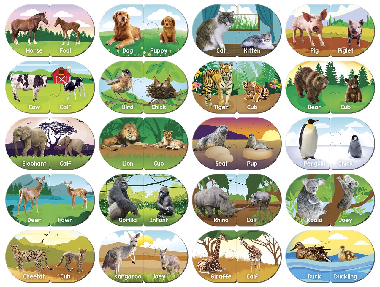 Animals - Educational Matching Puzzle by Masterpieces