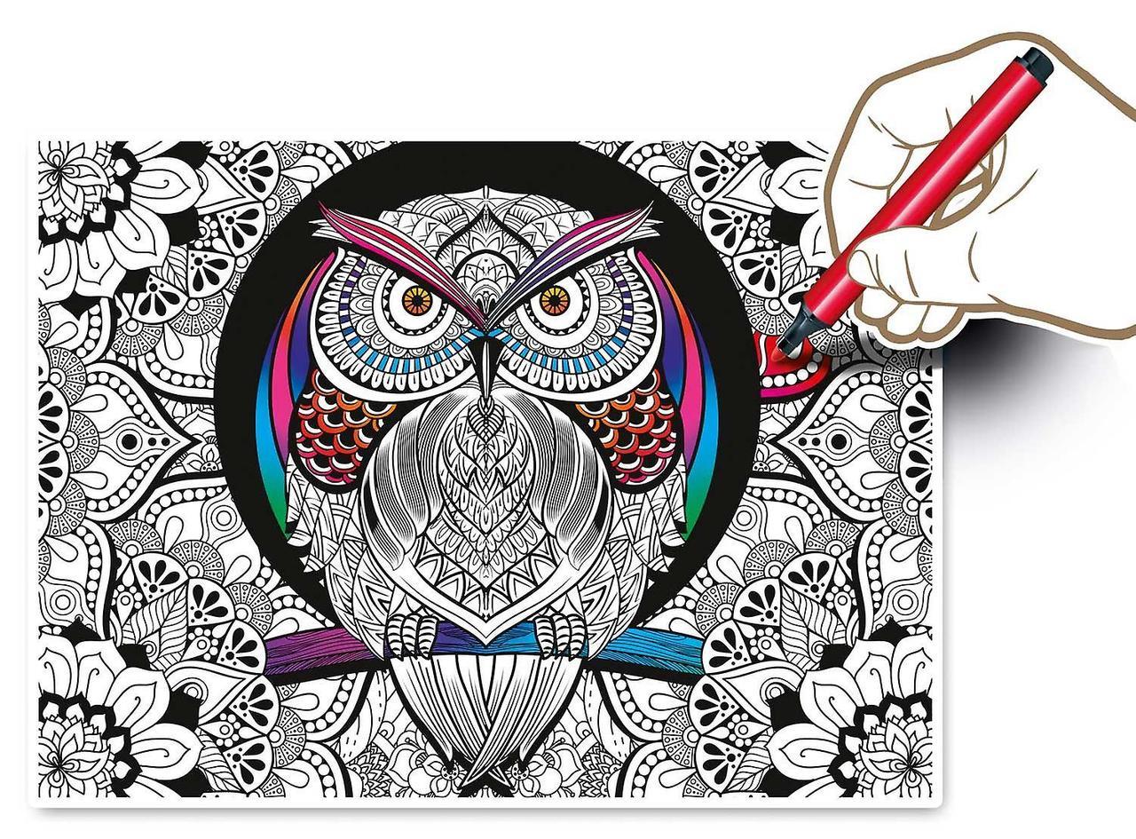 3D Color Therapy: Owl - 500 pc Jigsaw Puzzle by Clementoni  			  					NEW - image 1