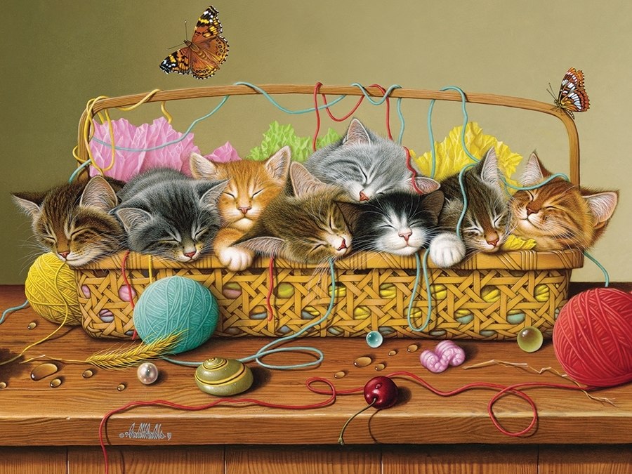 Basket Case - 350pc Family Jigsaw Puzzle by Cobble Hill  			  					NEW