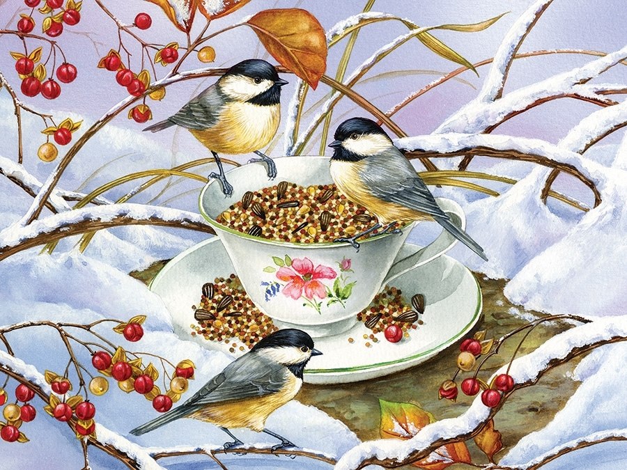 Chickadee Tea - 275pc Easy Handling Puzzle by Cobble Hill  			  					NEW