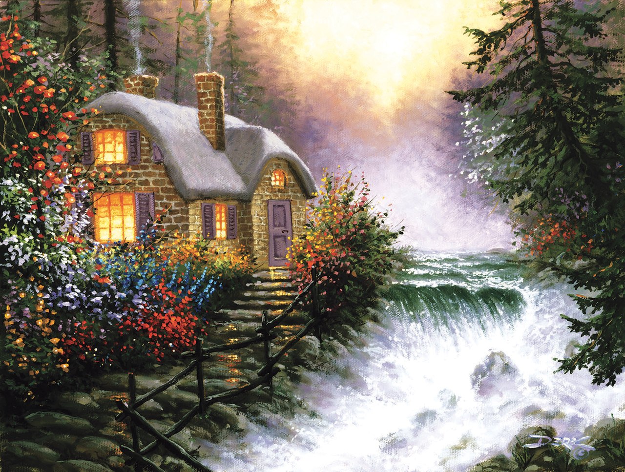 River's Edge - 300pc Large Format Jigsaw Puzzle by SunsOut  			  					NEW