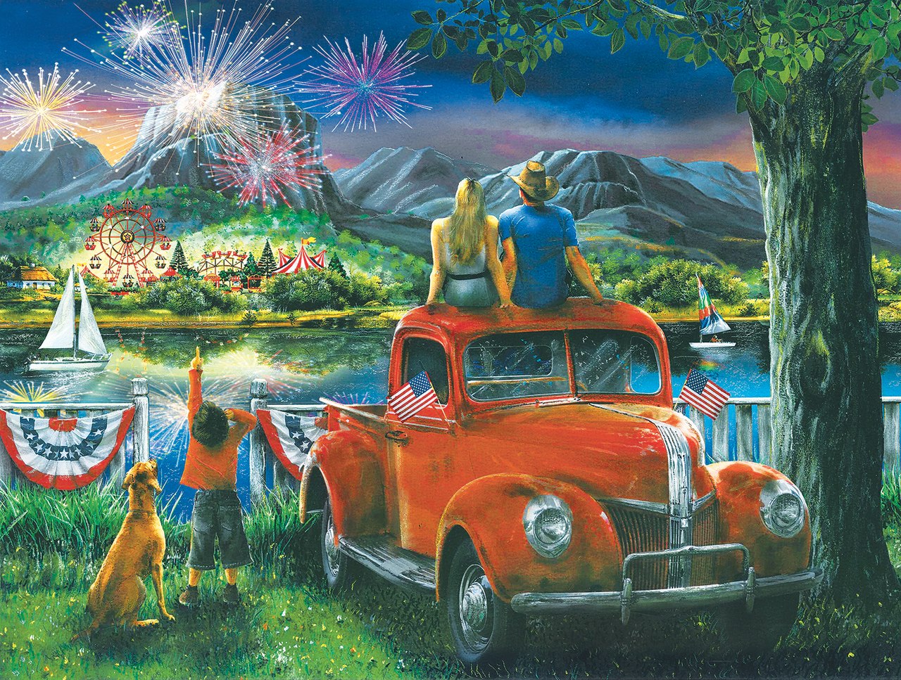 Celebration Across the River - 300pc Large Format Jigsaw Puzzle by SunsOut  			  					NEW