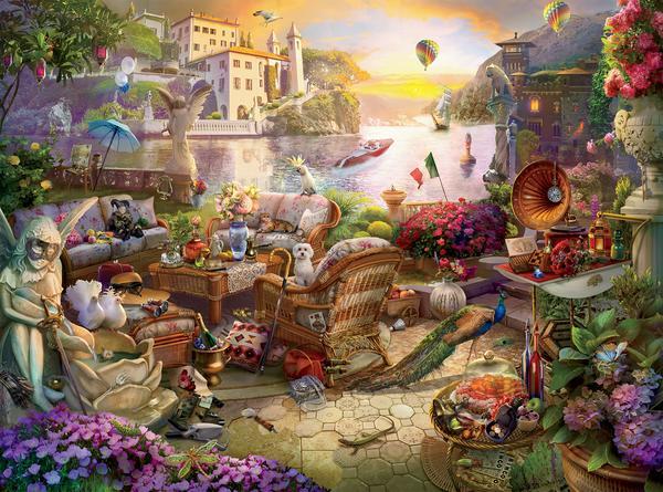 Seek and Find: Italian Terrace - 1000pc Jigsaw Puzzle by Ceaco  			  					NEW