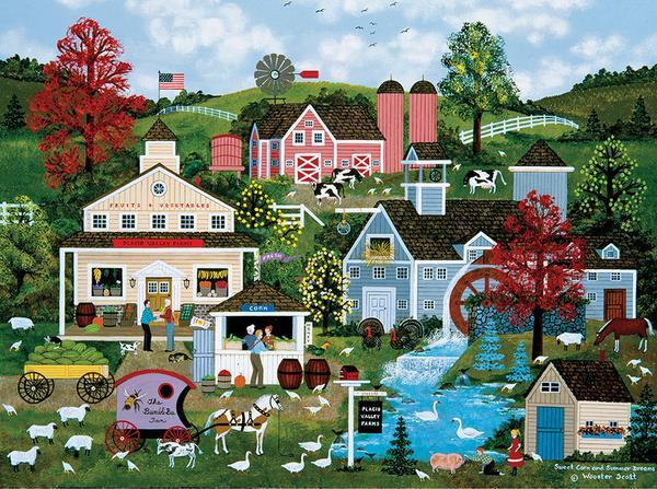 Jane Wooster Scott: Sweet Corn & Summer Dreams - 1000pc Jigsaw Puzzle by Ceaco  			  					NEW