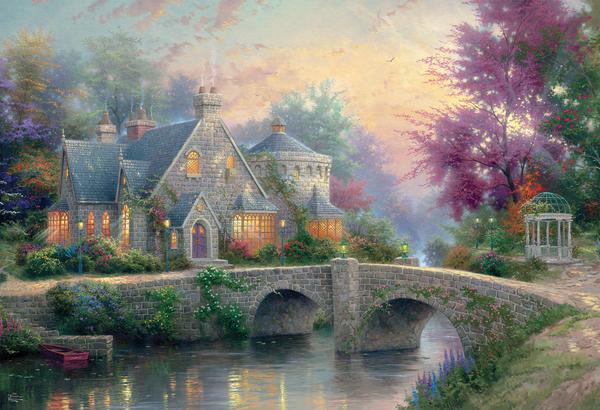 Thomas Kinkade: Lamplight Manor - 2000pc Jigsaw Puzzle by Ceaco  			  					NEW
