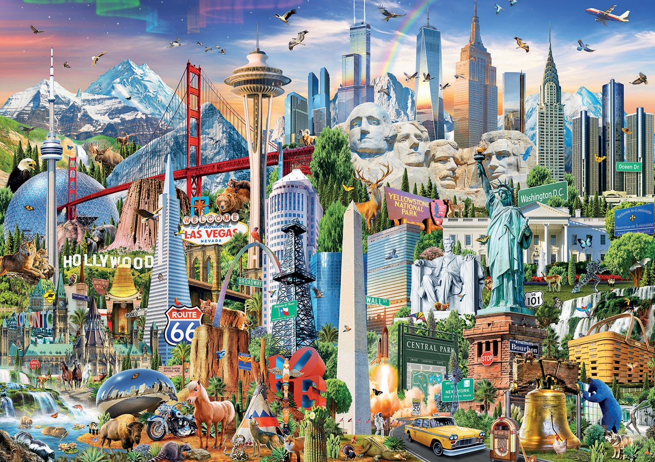 North America Landmarks - 1500pc Jigsaw Puzzle by Educa  			  					NEW