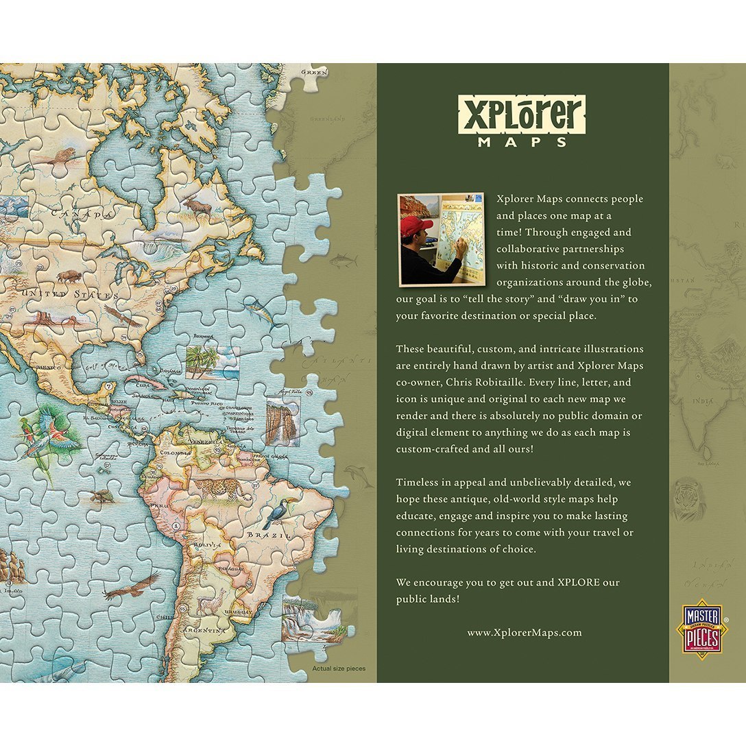 Xplorer Maps: USA Map - 1000pc Jigsaw Puzzle by Masterpieces  			  					NEW - image 2