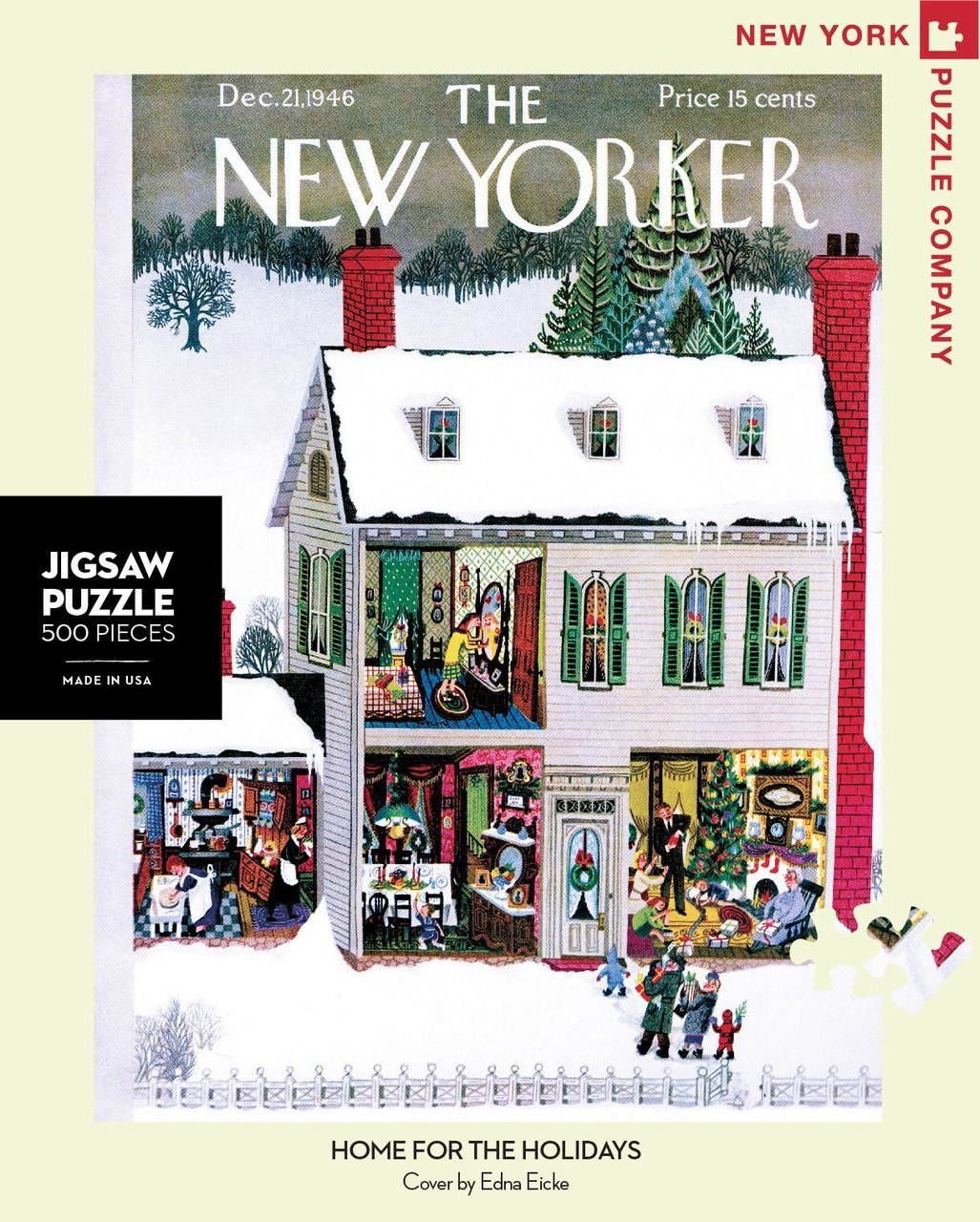 Home for the Holidays - 500pc Jigsaw Puzzle by New York Puzzle Company  			  					NEW - image 1