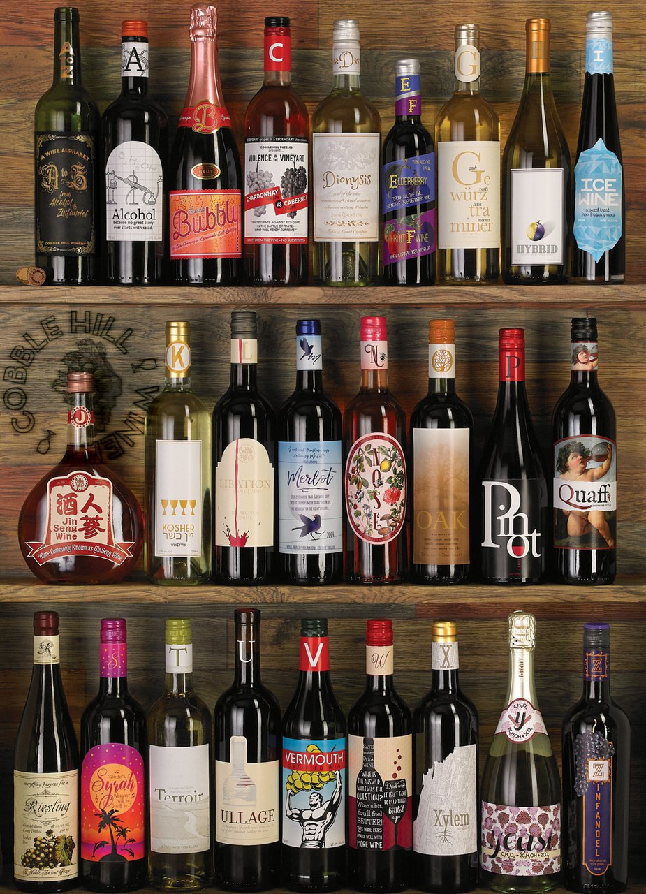 Wine Alphabet - 1000pc Jigsaw Puzzle by Cobble Hill  			  					NEW