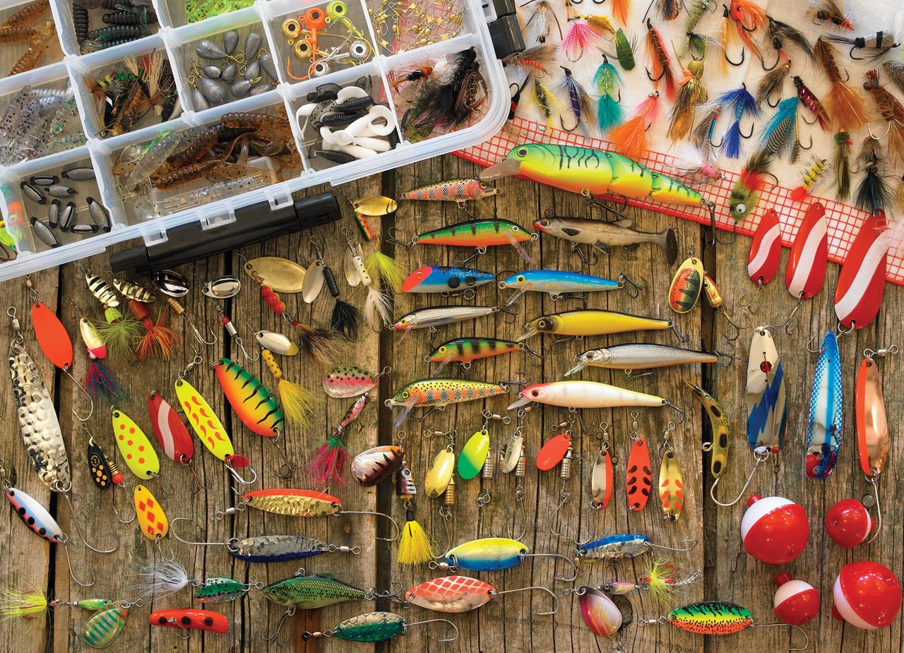 Fishing Lures - 1000pc Jigsaw Puzzle By Cobble Hill  			  					NEW