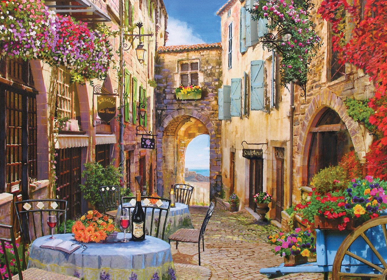 French Village - 1000pc Jigsaw Puzzle by Cobble Hill  			  					NEW