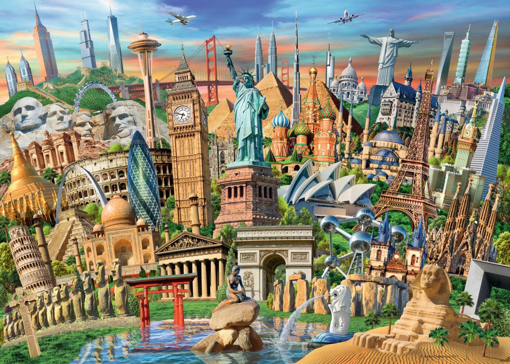 World Landmarks - 1000pc Jigsaw Puzzle By Ravensburger  			  					NEW