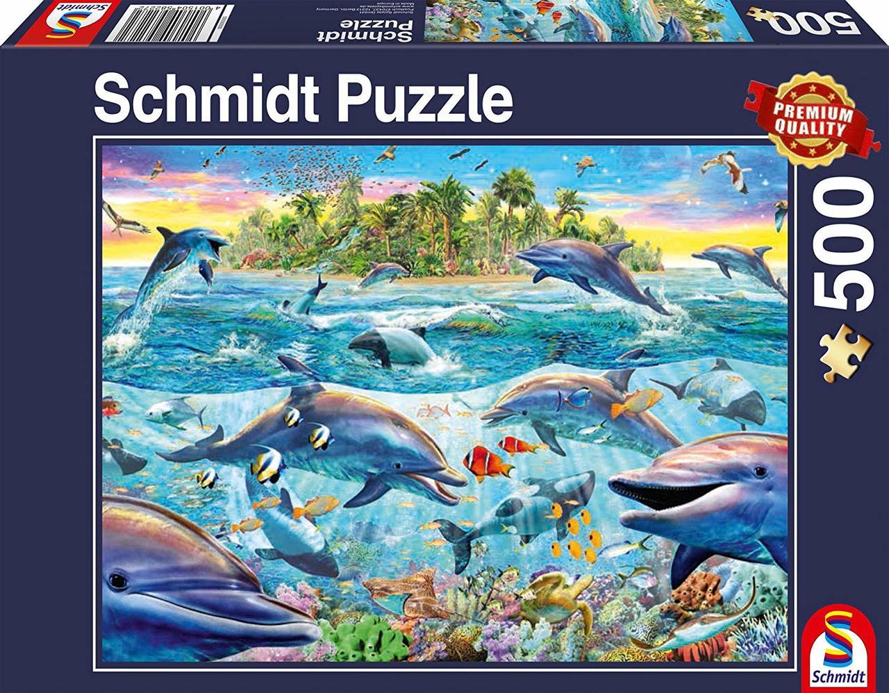 Dolphin Reef - 500pc Jigsaw Puzzle by Schmidt  			  					NEW - image 1