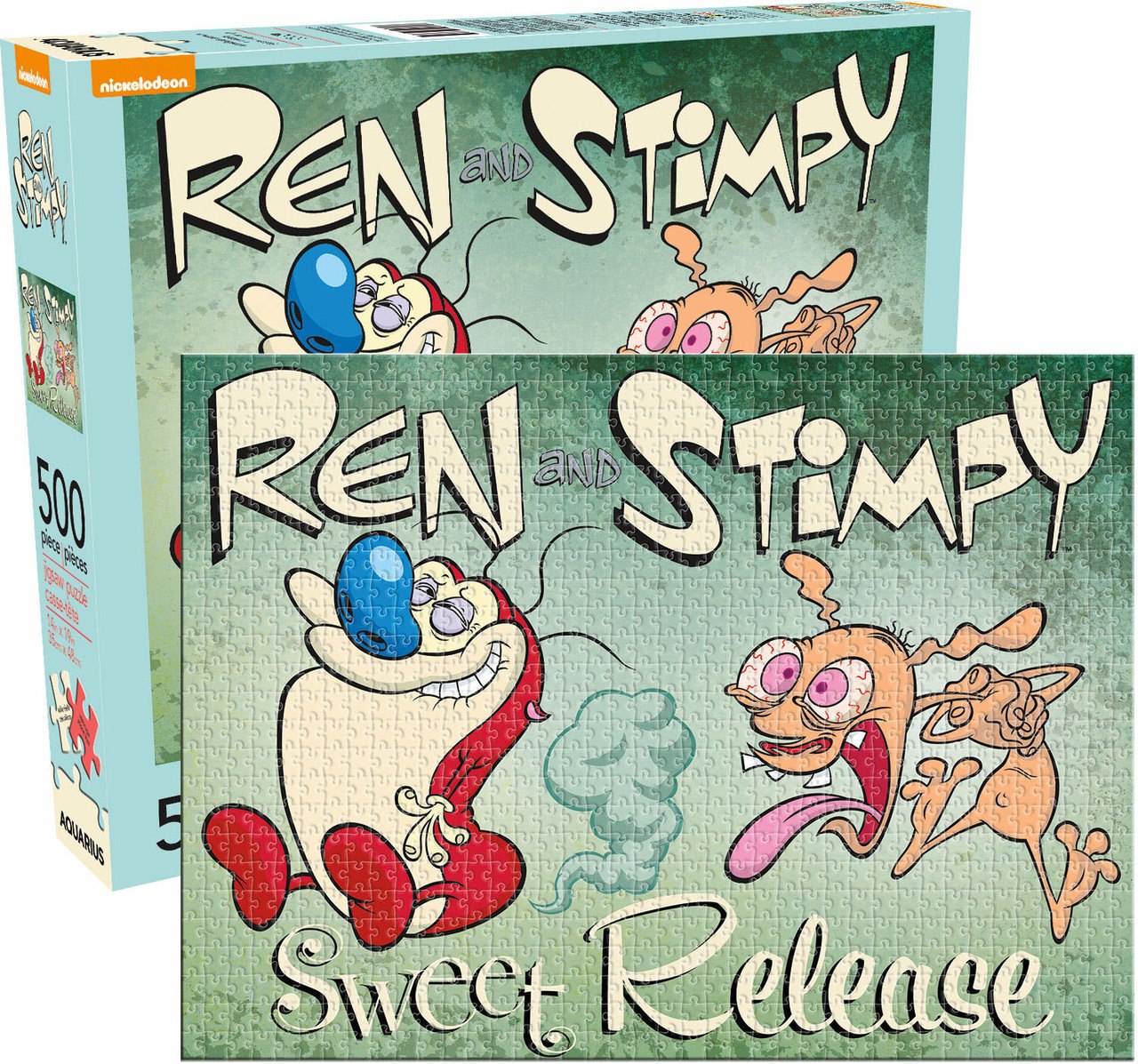 Ren & Stimpy - 500pc Jigsaw Puzzle by Aquarius  			  					NEW