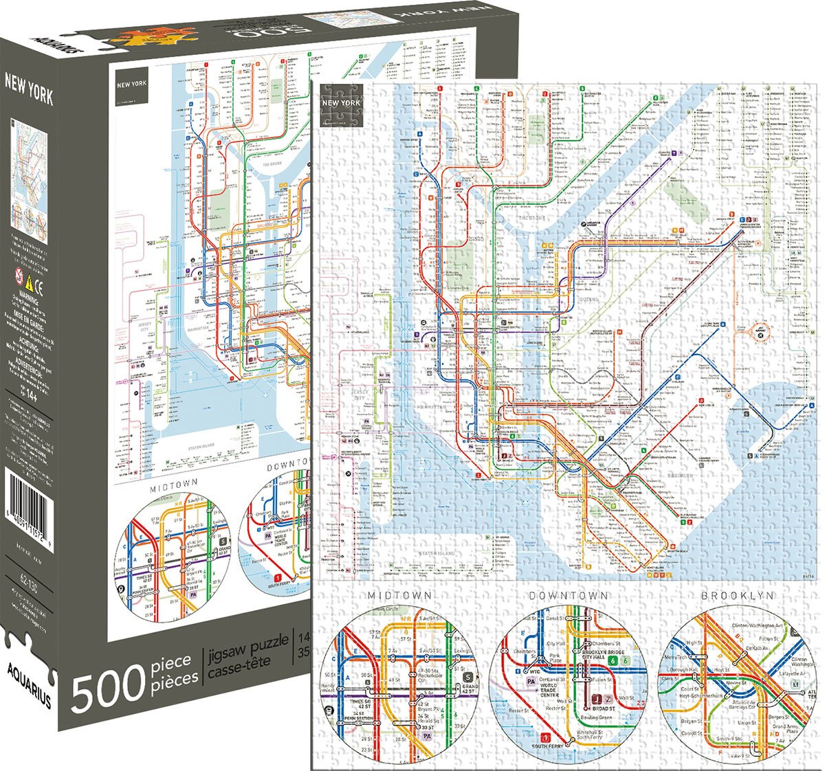 New York Subway - 500pc Jigsaw Puzzle by Aquarius  			  					NEW
