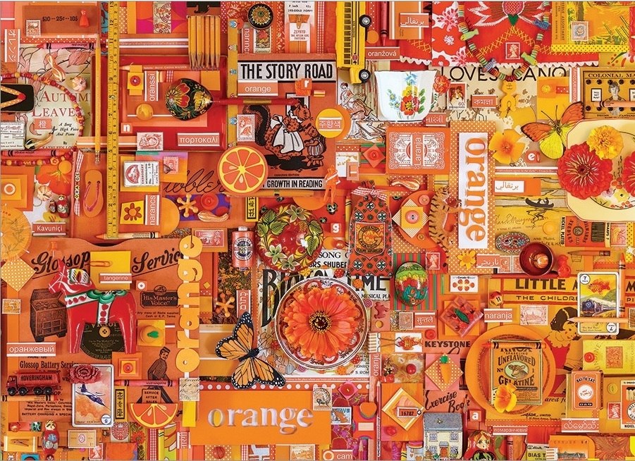 Rainbow Project: Orange - 1000pc Jigsaw Puzzle by Cobble Hill  			  					NEW