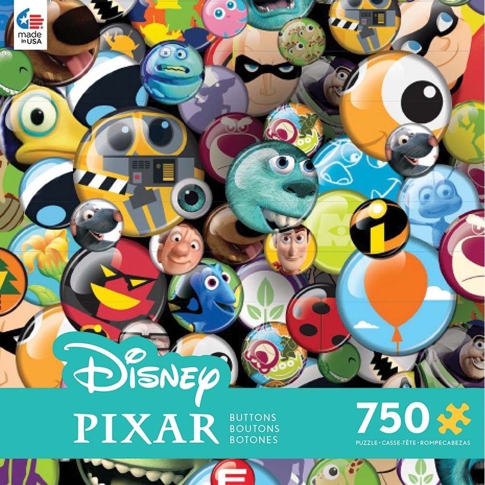 Disney: Pixar Buttons - 750pc Jigsaw Puzzle by Ceaco  			  					NEW - image 1