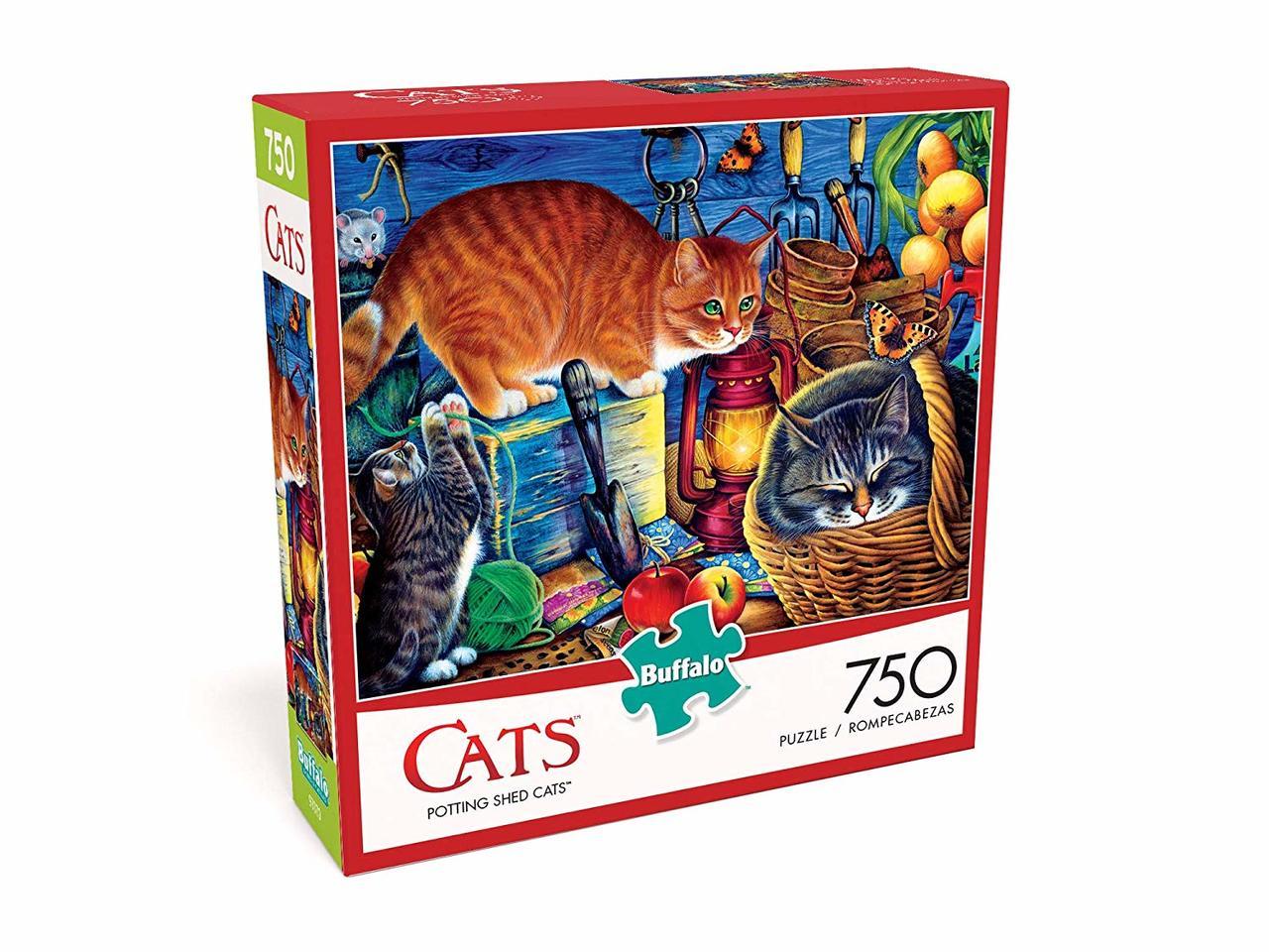 Potting Shed Cats - 750pc Jigsaw Puzzle by Buffalo Games  			  					NEW - image 1