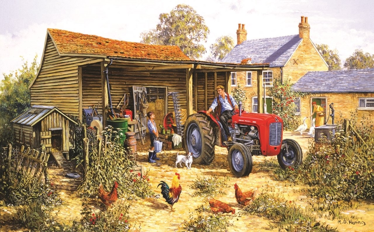 Helping Dad - 300pc Jigsaw Puzzle By Sunsout  			  					NEW
