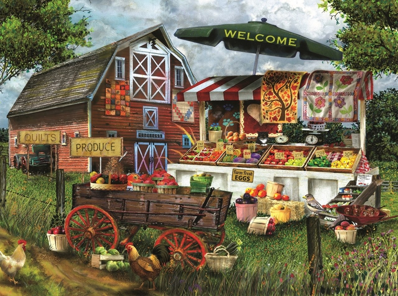Fresh Country Produce - 1000pc Jigsaw Puzzle By Sunsout  			  					NEW