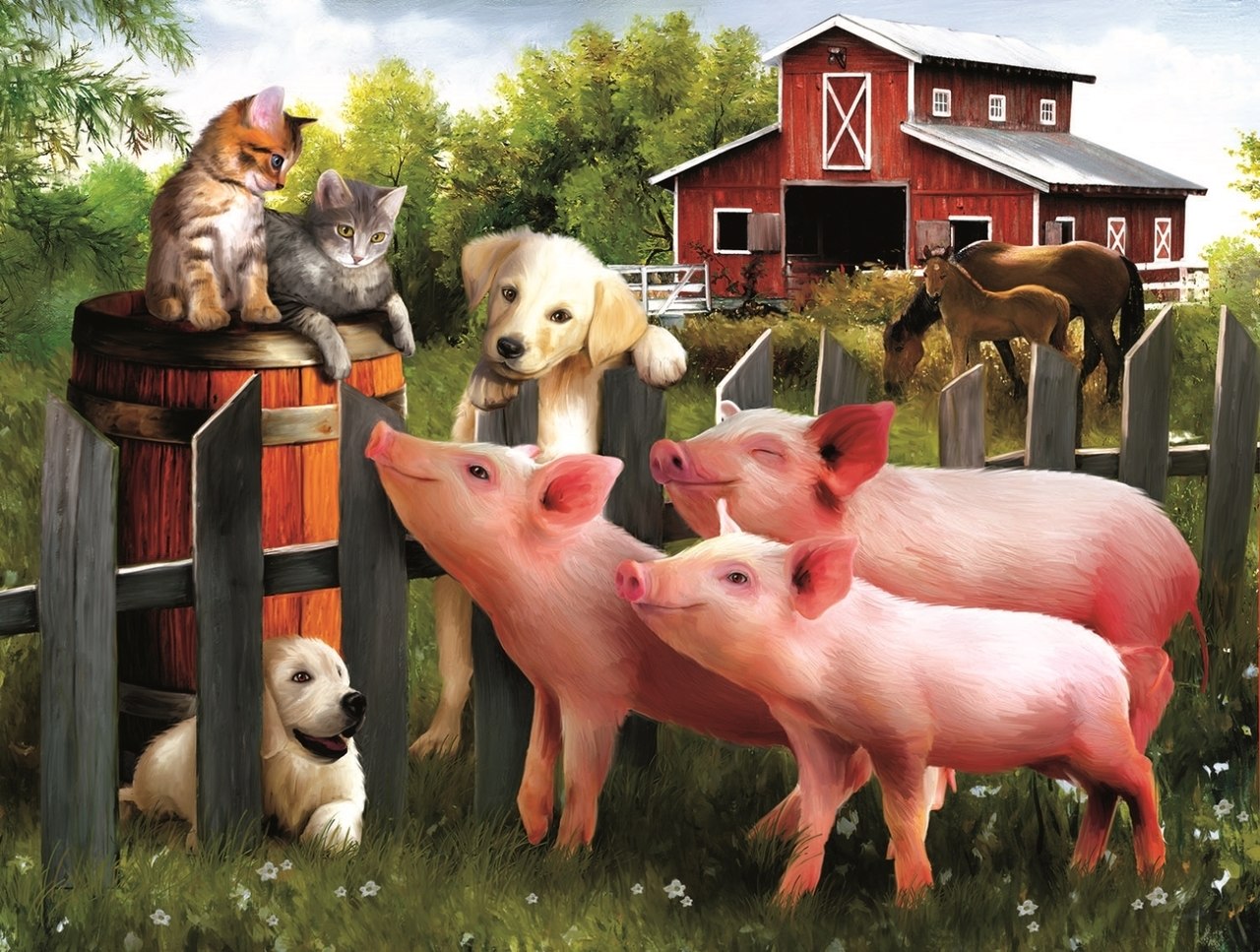 Making New Friends - 300pc Jigsaw Puzzle By Sunsout  			  					NEW