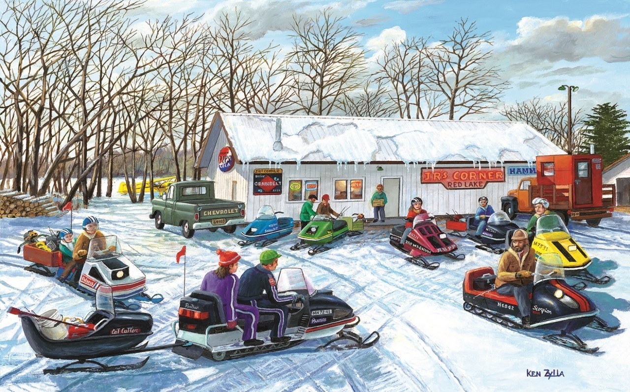Red Lake Rendevous - 300pc Jigsaw Puzzle By Sunsout  			  					NEW