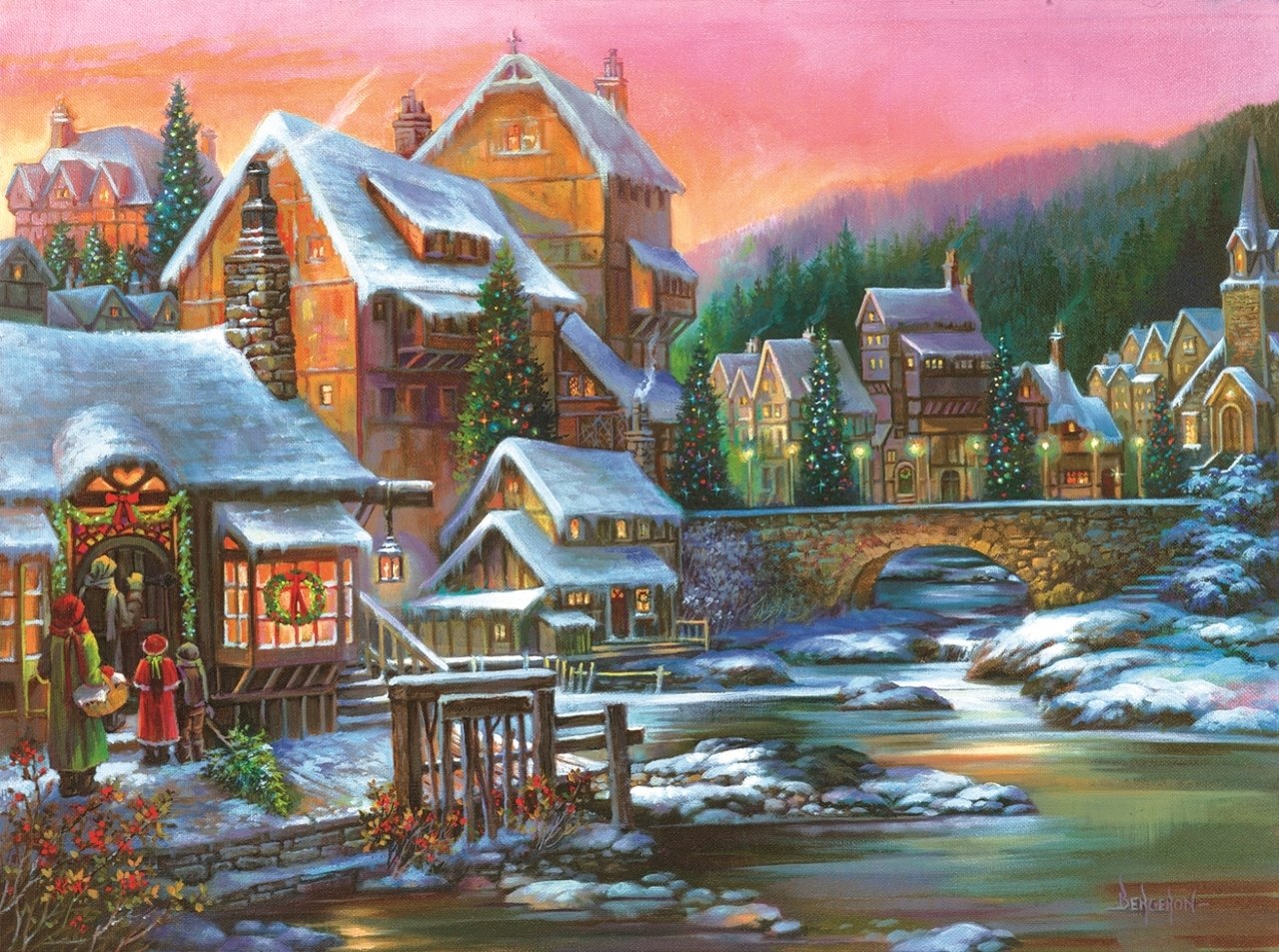 Village Visit - 1000pc Jigsaw Puzzle By Sunsout  			  					NEW
