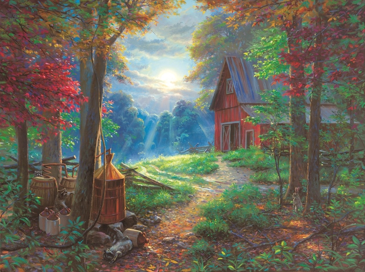 Nighttime Antics - 1000pc Jigsaw Puzzle By Sunsout  			  					NEW