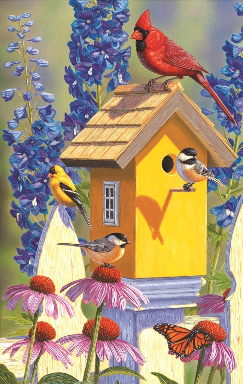 The Yellow Birdhouse - 550pc Jigsaw Puzzle By Sunsout  			  					NEW