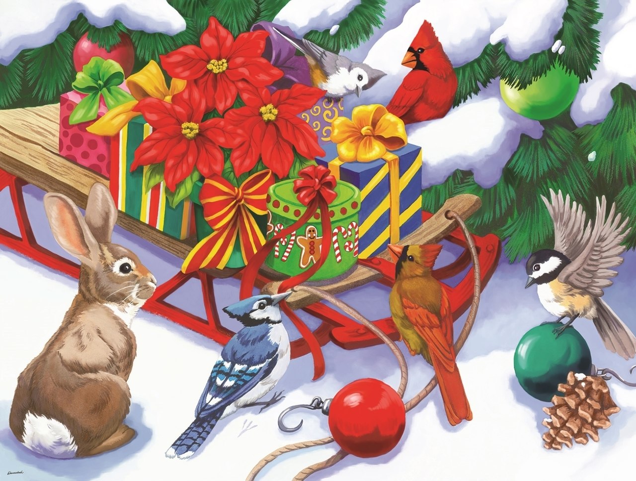 Sled full of Presents - 300pc Jigsaw Puzzle By Sunsout  			  					NEW