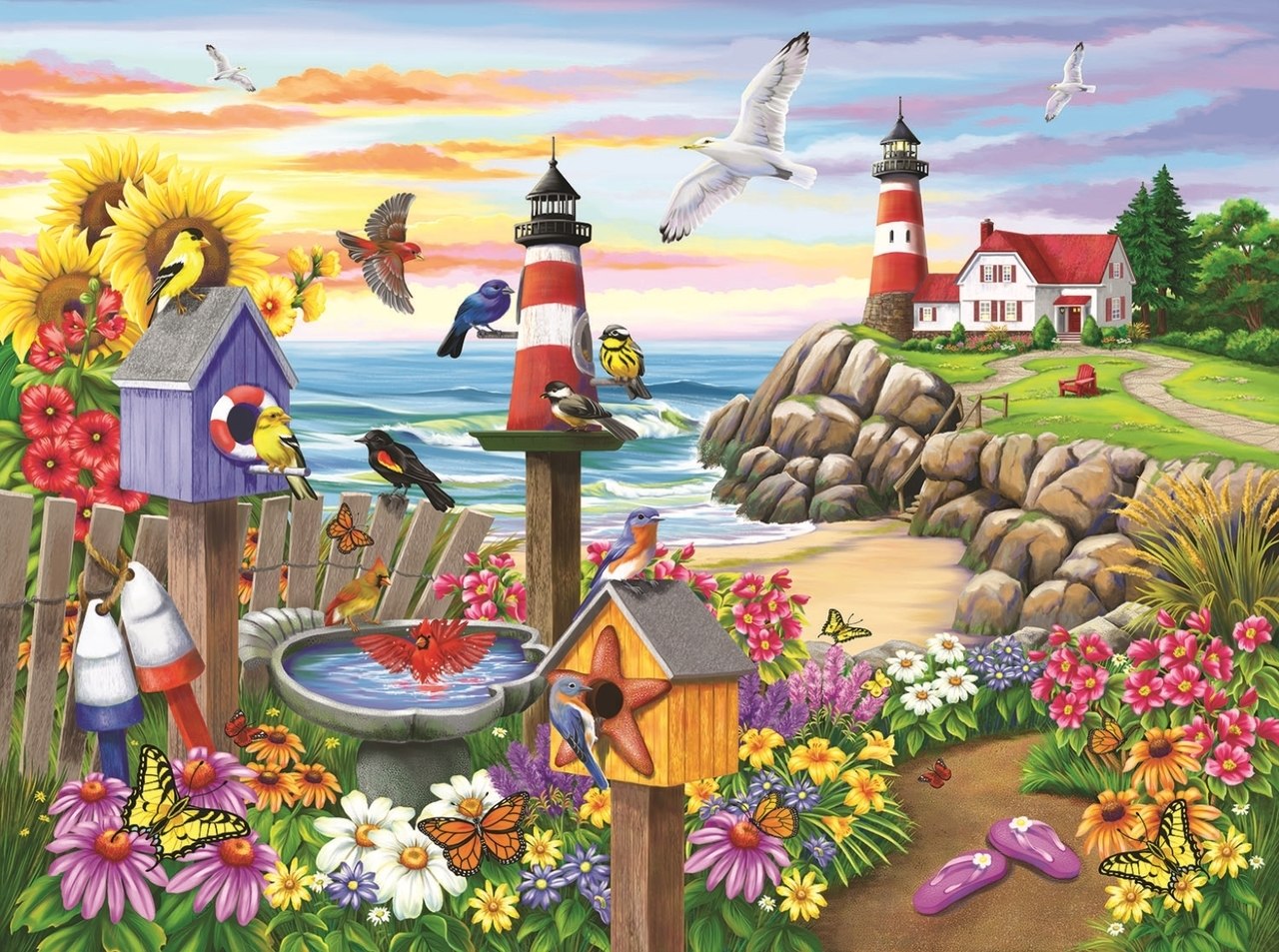 Garden by the Sea - 1000pc Jigsaw Puzzle By Sunsout  			  					NEW