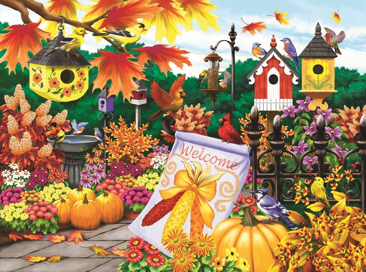 Welcome Autumn - 300pc Jigsaw Puzzle By Sunsout  			  					NEW