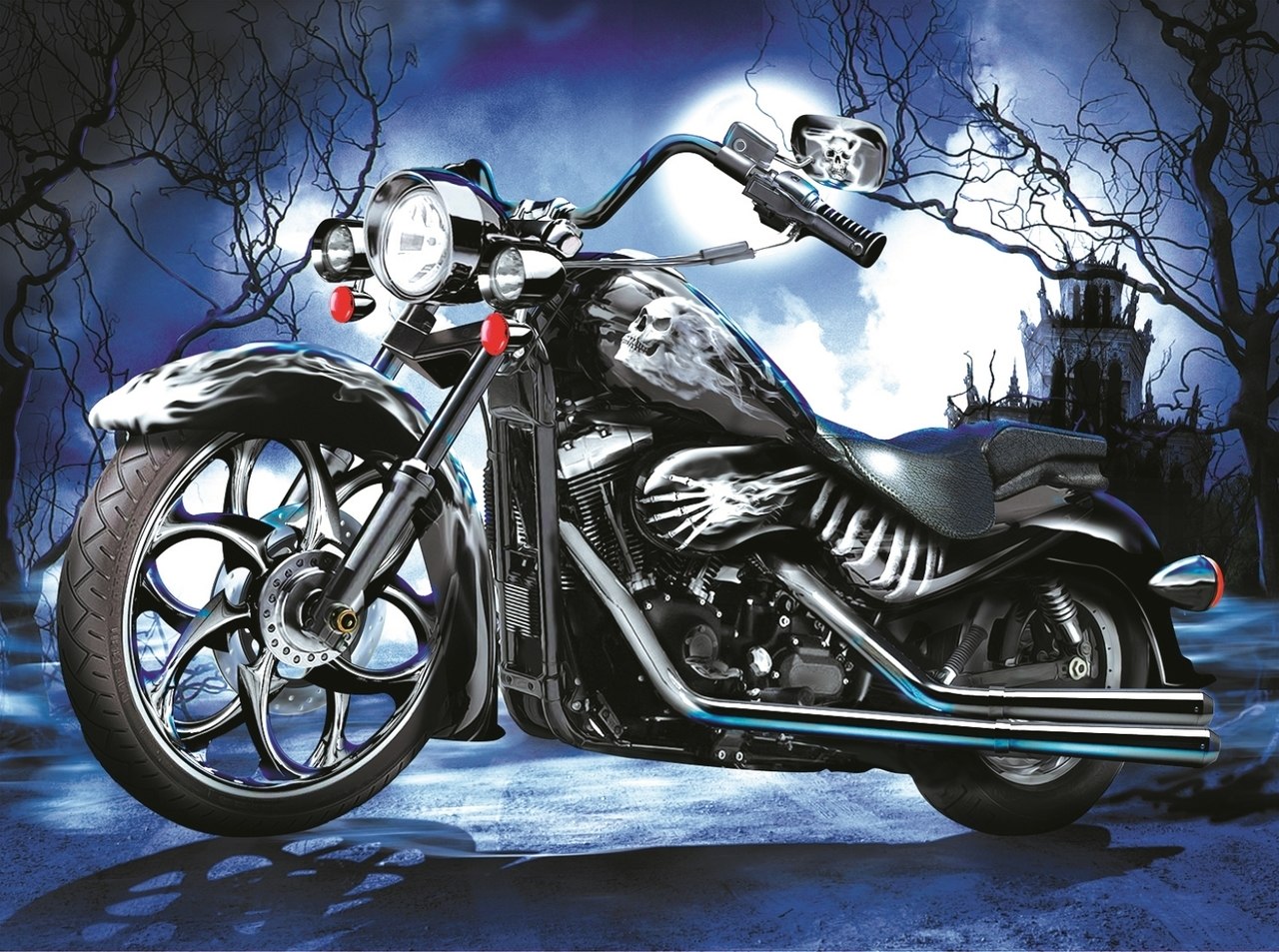 Skeleton Ride - 1000pc Jigsaw Puzzle By Sunsout  			  					NEW