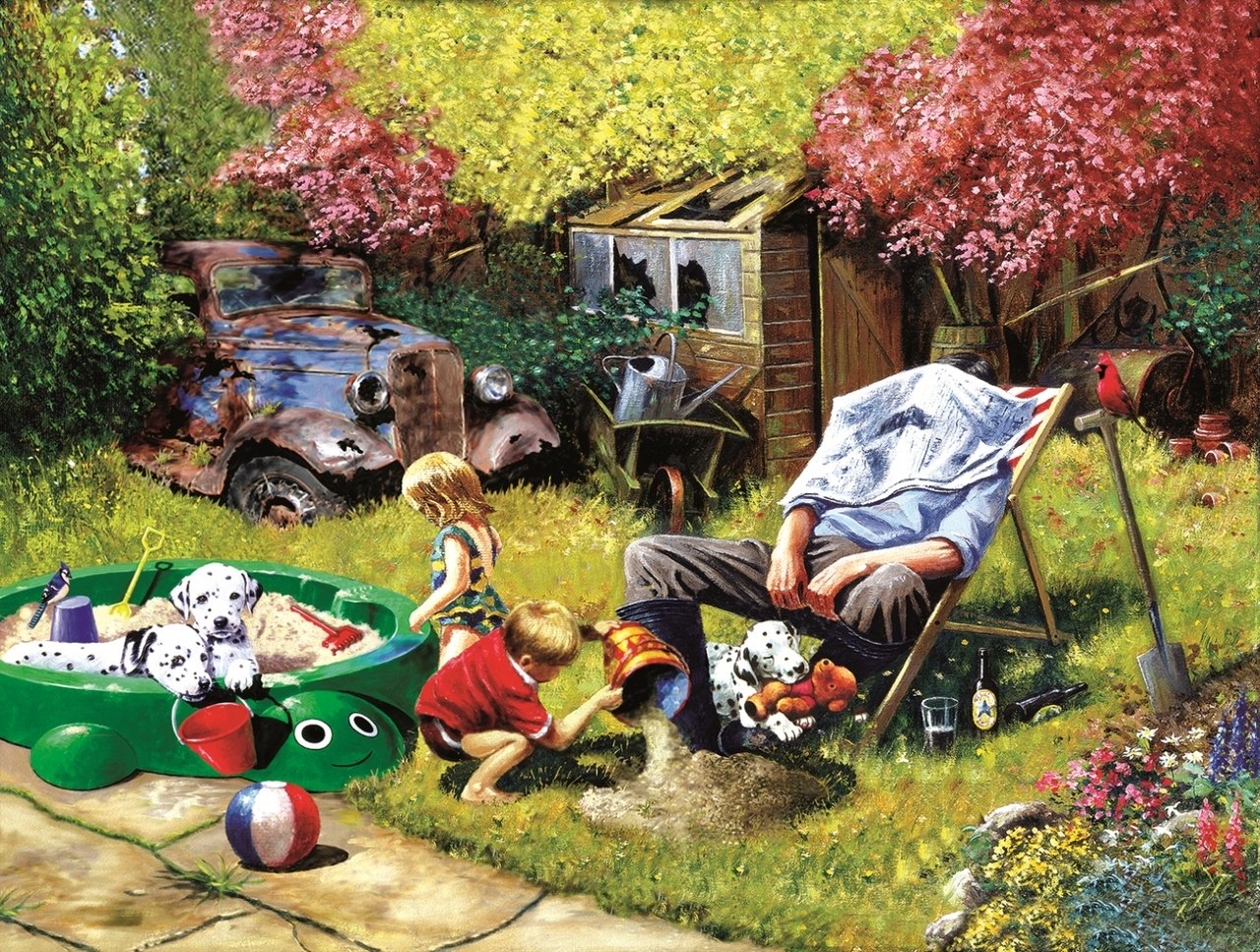 A Day with Grandpa - 1000pc Jigsaw Puzzle By Sunsout  			  					NEW