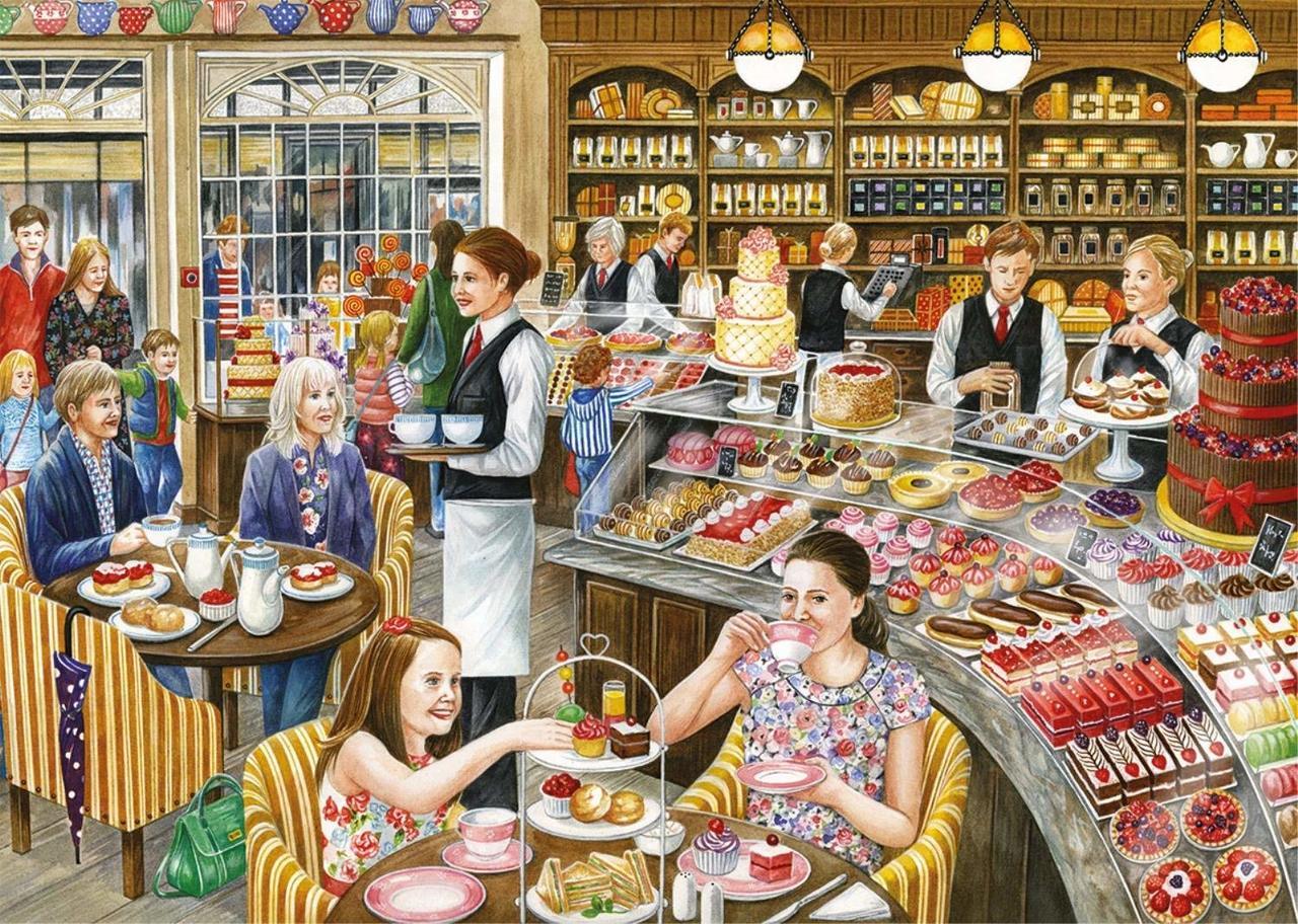 Tea for Two - 1000pc Jigsaw Puzzle By Falcon  			  					NEW