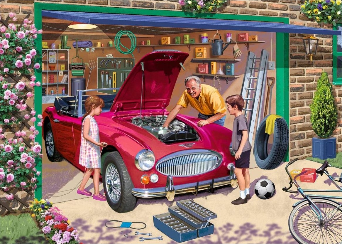 Grandad's Garage - 500pc Jigsaw Puzzle By Falcon  			  					NEW