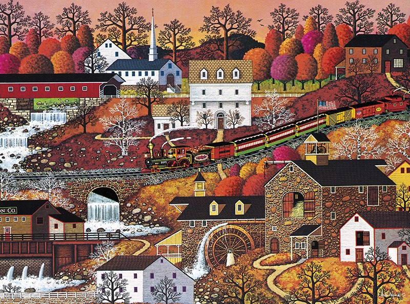 Charles Wysocki: Waterfall Valley - 1000pc Jigsaw Puzzle by Buffalo Games  			  					NEW
