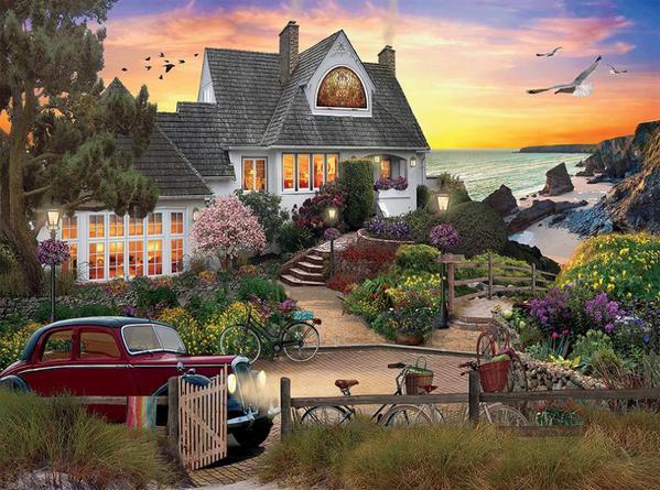 David Maclean: Seaside Hill - 1000pc Jigsaw Puzzle by Ceaco  			  					NEW
