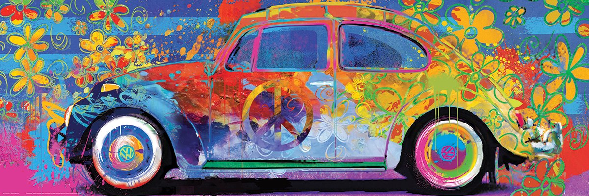 VW Beetle Splash - 1000pc Panoramic by Eurographics  			  					NEW