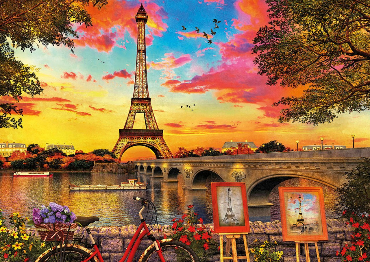 Sunset in Paris - 3000pc Jigsaw Puzzle By Educa  			  					NEW