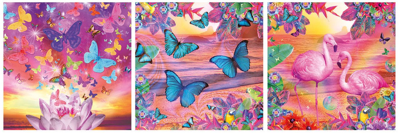 Tropical Views - 3x500pc Jigsaw Puzzle by Educa  			  					NEW