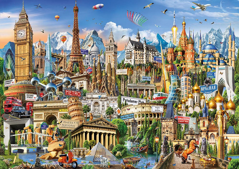Europe Landmarks - 2000pc Jigsaw Puzzle by Educa  			  					NEW