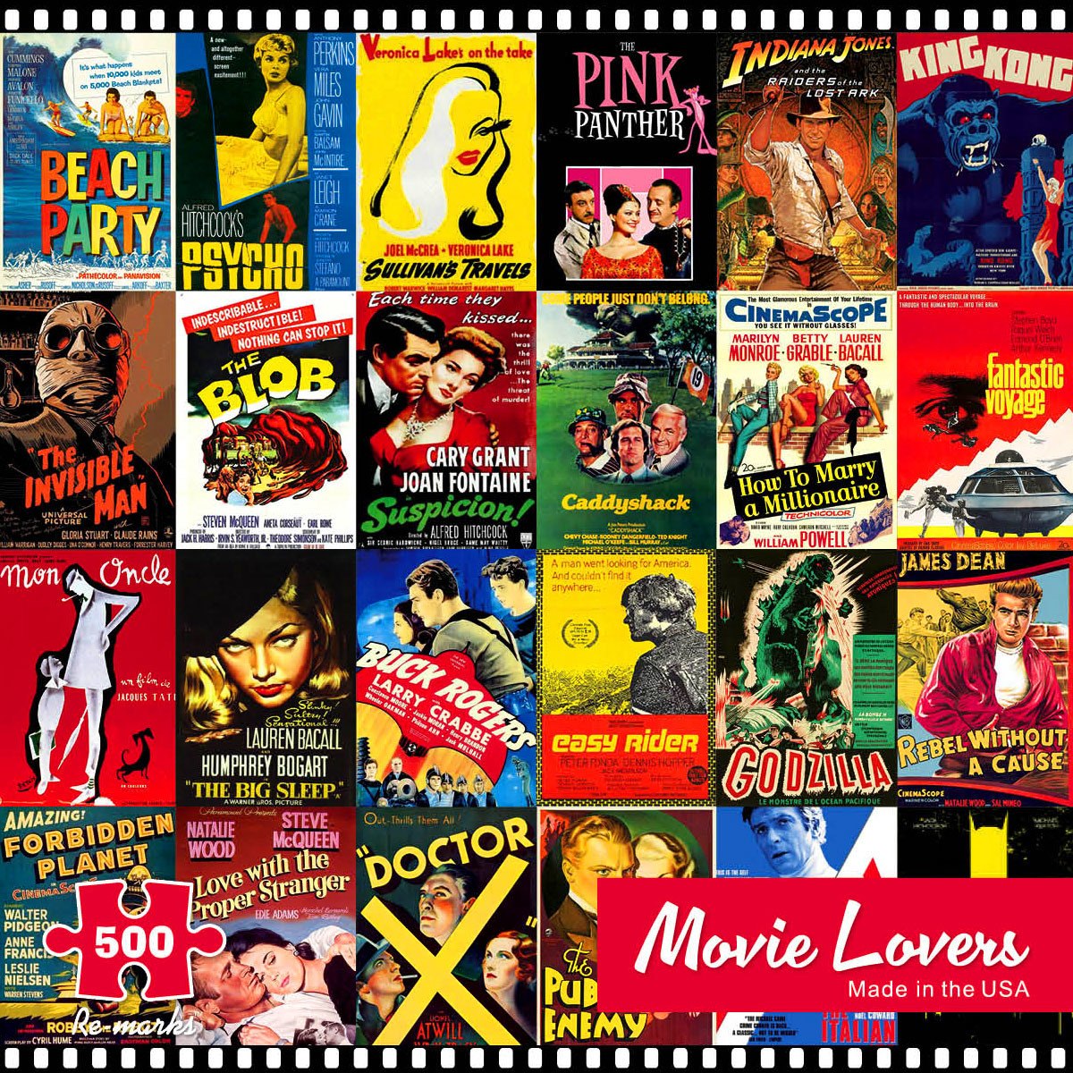 Movie Lovers - 500pc Jigsaw Puzzle By Re-marks  			  					NEW