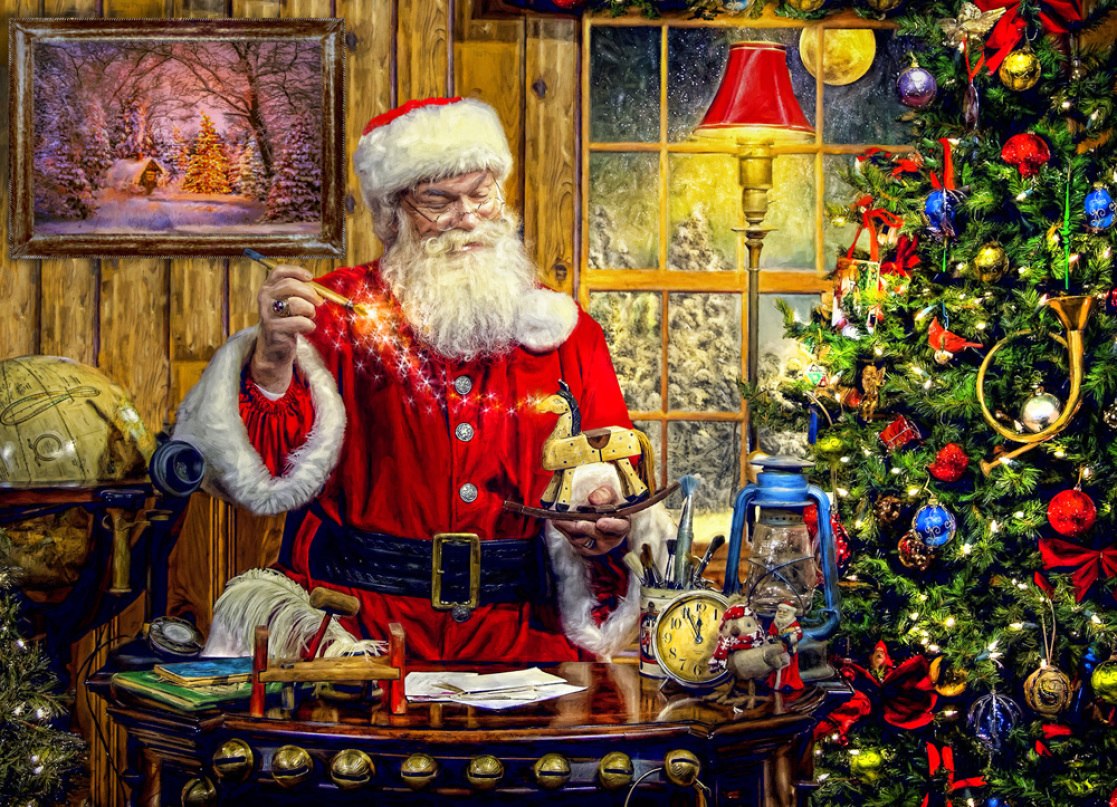 A Toy from Santa - 1000pc Jigsaw Puzzle by Vermont Christmas Company  			  					NEW