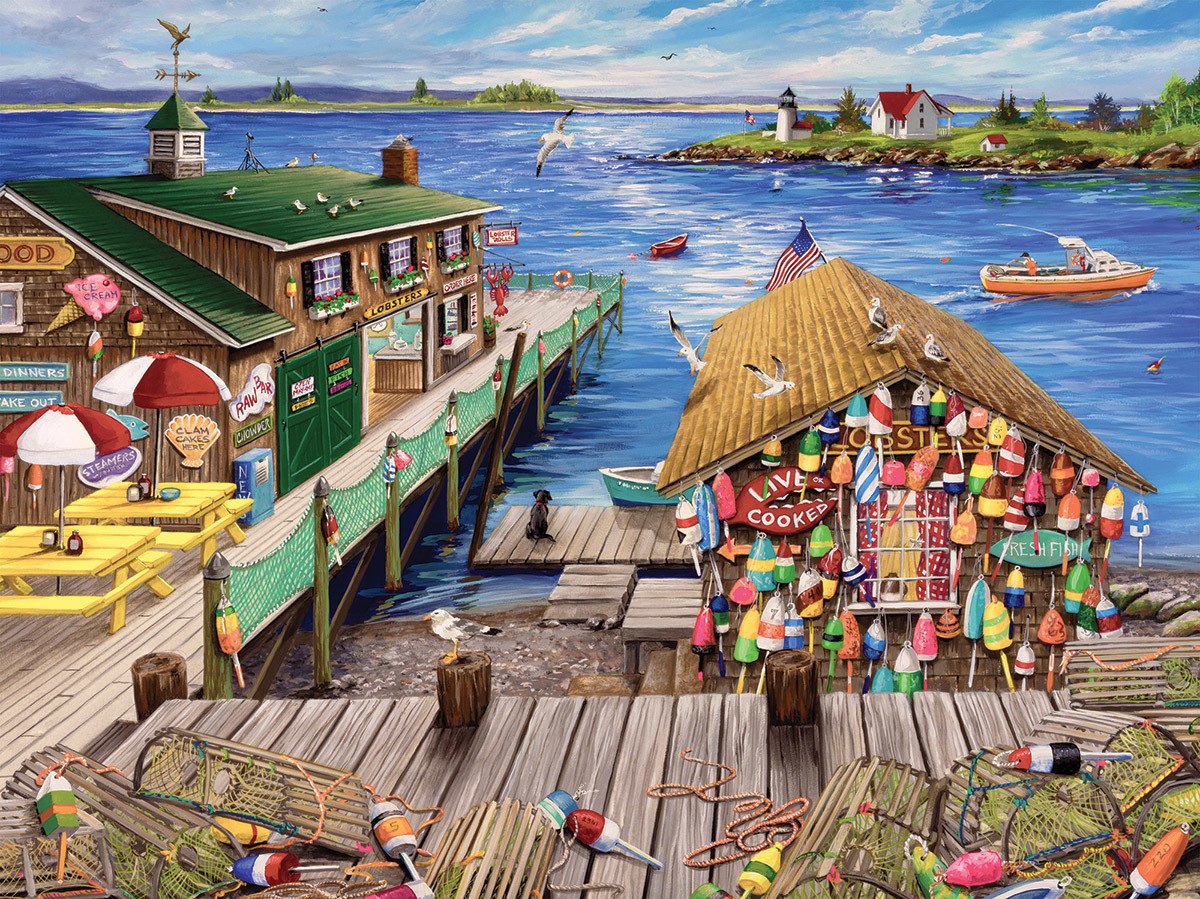 Lobster Pound - 1000pc Jigsaw Puzzle by White Mountain  			  					NEW